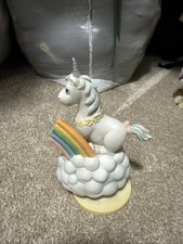 Precious Moments Unicorn With Rainbow Music Box Gently Used picture