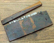 STANLEY No. 45 COMBINATION PLANE CUTTERS in ORIGINAL BOX-ANTIQUE HAND TOOL-PARTS picture