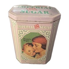 Vintage BRISTOLWARE Imperial Pure Cane Sugar Mama's Sugar Tin picture