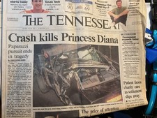 Nashville Tennessean August 31 1997 Princess Diana Crash News Article picture