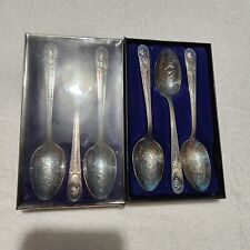 Vtg Presidents Commemorative 6” Silver Plate Spoons 6pcs picture
