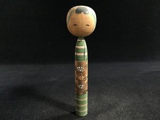 T0743 Vintage Japanese Kokeshi Doll Wooden Folk Art Traditional Craft Toy picture