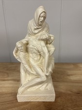 Vintage Casea Italy Michelangelo Bandini Pieta Statue Bonded Marble Resin 5.75” picture