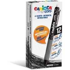 Carioca - Gel Roller Oops, Medium, Erasable, Box of 12, Black picture