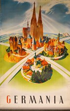 Caesar BERANN. Travel poster. GERMANY 1960 Heinrich. Germany. Germany. picture