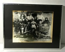 Antique Photograph Family of Twelve Professionally Framed picture