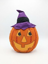 Avon Vintage 1991Pumpkin Plush Jack O Lantern Smiling Witch Hat Plush Light Up picture