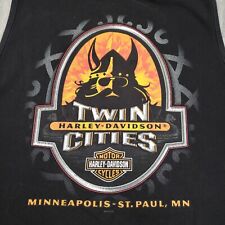 Harley Davidson Shirt Mens XL Black Tank Top Sleeveless Twin Cities Minneapolis picture