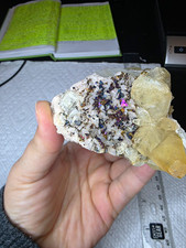 Chalcopyrite, Calcite, on Dolomite#1 Tri State Mining Region 522g picture