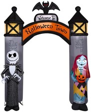 Gemmy 8.5-Ft Disney Jack Skellington Sally Archway Lighted Halloween Inflatable picture