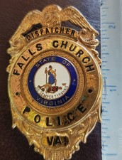 Vintage Antique 1970's Falls Church VA Police Dispatcher Badge Obsolete picture