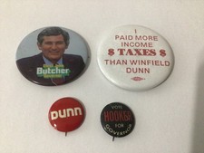 Vintage Tennessee Governor Political Pins Hooker Dunn Butcher picture