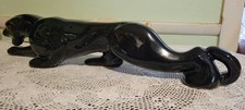 Vintage 1950s Black Panther TV Lamp Works MCM Mid Century Modern picture