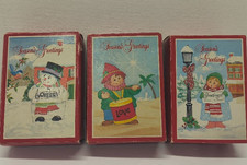 Vintage Jasco Christmas Candle Lot of 3 Seasons Greetings Snowman Drummer Boy picture