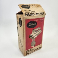 Sunbeam Mixmaster Hand Mixer HMD1 Vintage New NOS White Retro Box Retro No Cord picture