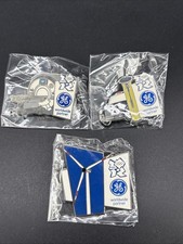 London 2012 Olympic Pins GE Taxi Cab MRI Machine Windmill Set Of 3 picture