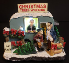 Holiday Time Santas Workbench Christmas Village Tree Lot Camper Canned Ham Sale picture