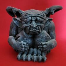 Gray Horned Sitting Gargoyle Whoring Larry Miller Gothic Mythical Figurine picture
