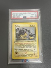 2001 Pokemon Neo Revelation 1st Edition Holo Raikou #13 PSA 10 Gem Mint picture