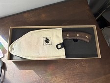 Coolina LINX Hand Forged Chef Knife Butcher Cleaver & Sheath NIB culinary knife picture