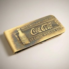 Coca-Cola St Louis World’s Fair 1904 Solid Brass Money Clip picture