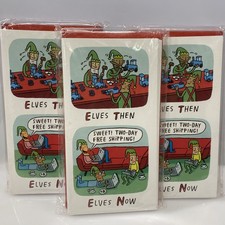 3X Hallmark Christmas Assortment Elves Then -Elves Now Ornaments picture