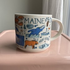 Starbucks Mug Been There Series MAINE 2018 Full Size 14oz Across The Globe EUC picture