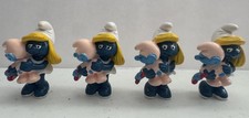 Vintage 1984 Schleich Peyo Smurfette Holding Baby Smurf Figurines Lot of picture