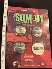 Sum 41 Does This Look Infected 2003 4 Button Pin Set C&D Visionary Rare Pop Punk picture