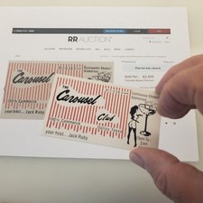 Jack Ruby's business card for Carousel Club - Perfect Replica.  $5 ea. picture