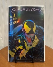 🔥 VENOM LETHAL PROTECTOR #1 🔥 FOIL VIRGIN ⚡ DEL LA ROSA SIGNED LTD 65 ⚡ picture