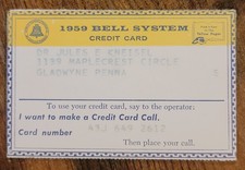 Vintage Obsolete Bell System 1957 Credit Card American Telephone & Telegraph Co. picture