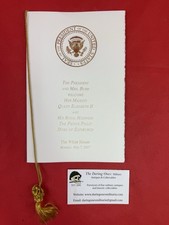 Original 2007 White House Party Program For Queen Elisabeth’s Visit  picture