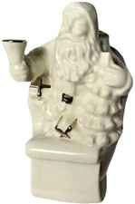 Vintage Santa Claus sleigh figurine Lenox Christmas porcelain statue 24k gold picture