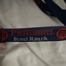 Bison Adventure Wear Philmont Scout Ranch Web Belt Boy Scouts XL Blue/Red picture