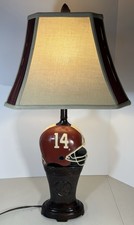 Table Lamp-ALABAMA CRIMSON TIDE HELMET with Original SHADE-Football for MAN CAVE picture