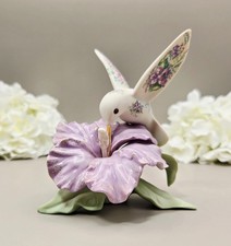 Lenox Rhyn-Rivet Figurine | Sweet Nectar Floral Hummingbird Lavender Hibiscus picture