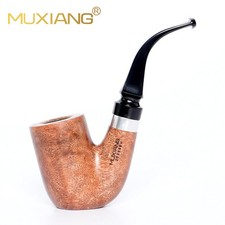 MUXIANG Rosewood Hungarian Pipe 9mm Filter Smooth Tobacco Smoking Pipe Bent Stem picture