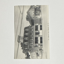 Vintage Postcard Black & White Building Exterior Street Scene Unposted Divided picture