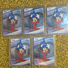 2025 Topps Disney Chrome 🐭🪄💥Sorcerer’s Apprentice Mickey#190 BASE Lot of 5 picture