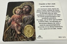 Oracion A San Jose Laminated Prayer Cards Pack of 25 Español picture