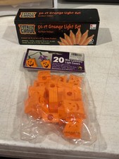 VTG Totally Ghoul 50ct Lights Orange Kmart- 20 Mini Pumpkin Luminary Light Cover picture