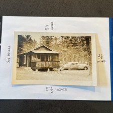 RPPC Postcard Van Bro’s Mercer Lake Resort Minocqua Wisconsin, WI 1940s GM Car picture