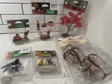 Lot Of 6 Vintage Lemax Spookytown Accessories Trees Figures picture