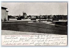 Rockford Illinois IL Postcard Scenic View Water Works Park Fountain 1903 Vintage picture