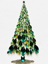 RHINESTONE  XMAS TREE STAND VINTAGE ESTATE JEWELLERY ANTIQUE JEWELRY DECORATION picture