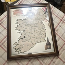 Baileys Irish Name Map Framed Print Poster, Brown/Beige/Black/White picture