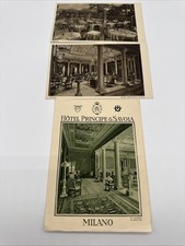 Vtg 1930s Hôtel Principe & Savoia Milano Italy Advertising Brochures & Postcards picture