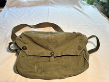 Genuine WWII/WW2 US Army Military Lightweight Service Gas Mask Carrying Bag picture