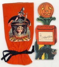 2 ANTIQUE 1931 HALLOWEEN PARTY